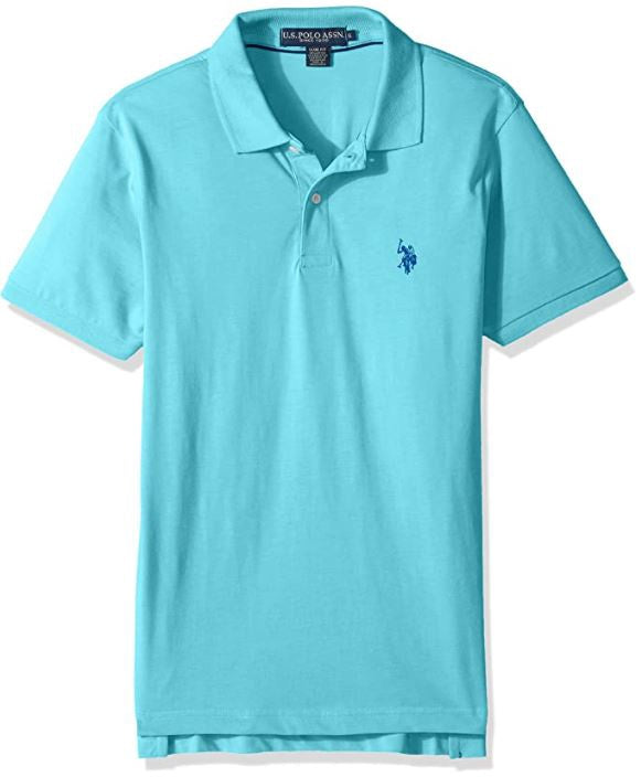 US POLO ASSN. Men Shirt Polo Us Polo Aqua