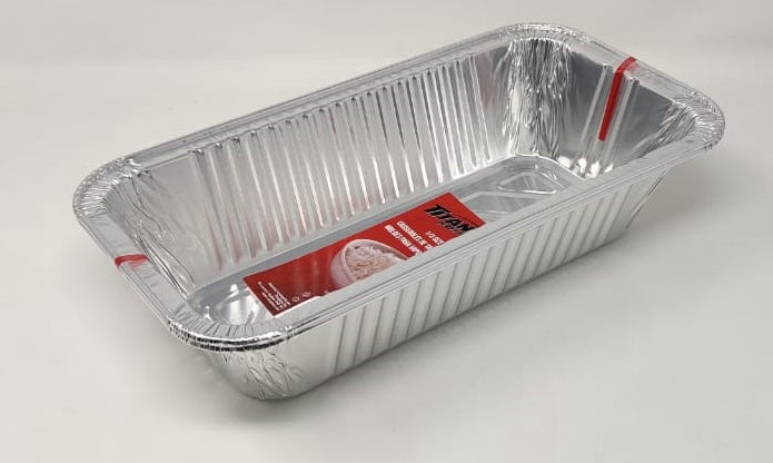 TITAN Foil Tray BZ94035R 2PCS Pack 1/3 Size Stream Pans 11.5X5.5X3" 9.2X14X7.6CM