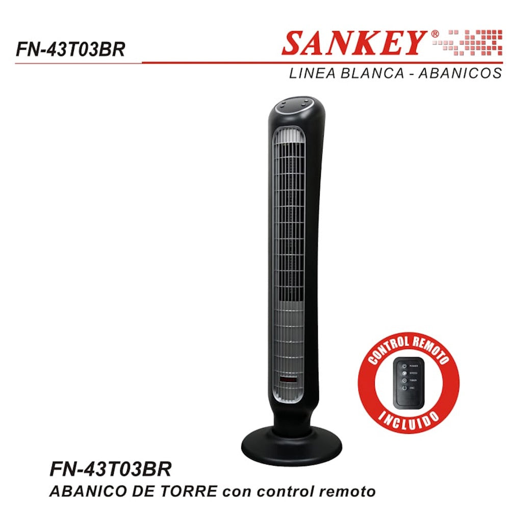 SANKEY Fan Tower 43" FN-43T03BR with Remote