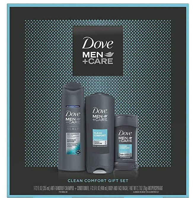 DOVE Men + Care Gift Set Body Wash, Antiperspirant, SHAMPOO+CONDITIONER