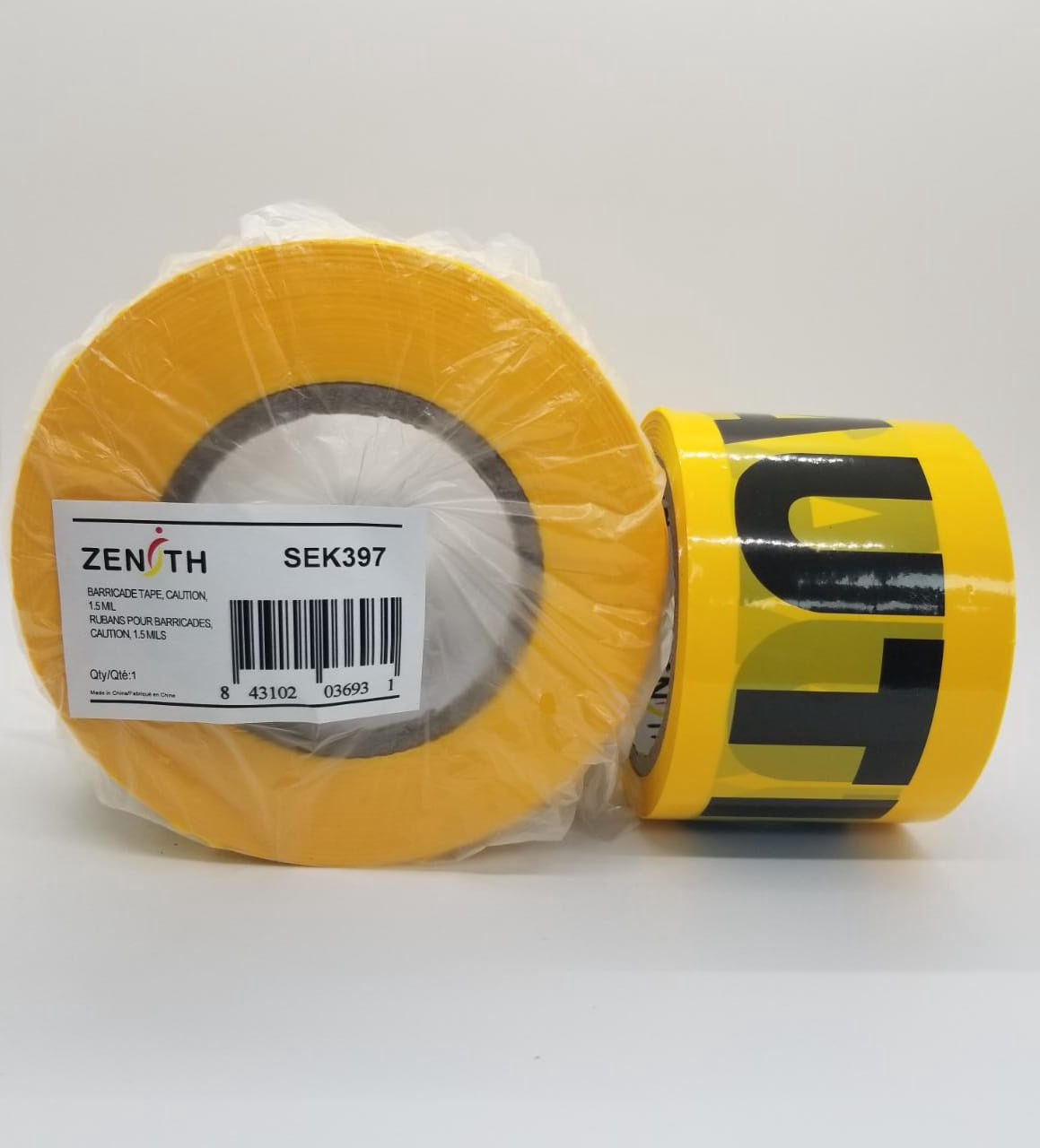 ZENITH Tape Caution 1000FTX3"X1.5MIL #SEK397 Yellow