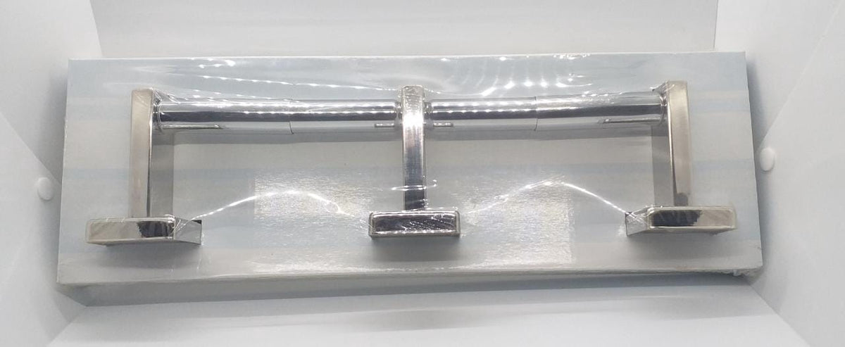 Toilet Paper Holder Double Heavy Nickle IN Wh