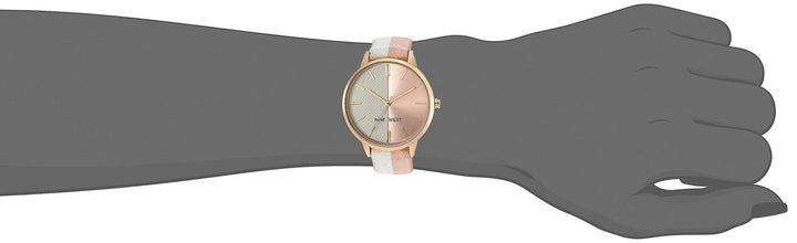 NINE WEST Watch Women's Accented Leather Strap NW/2440WTLP