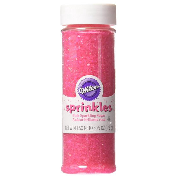 WILTON Baking Sprinkles Sugar Pink Sparkling 5.25OZ 148G