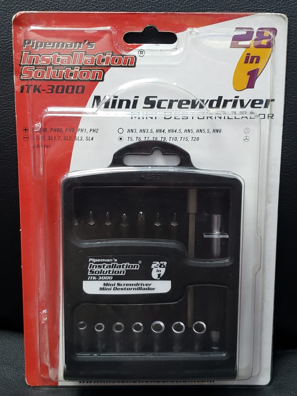 PIPEMAN'S Screw Driver Set Mini ITK-3000 28 IN 1 Pipemen's