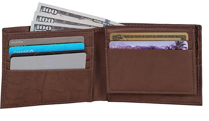 BEN SHERMAN Wallet Men Men's Manchester Slim Bifold FULL-GRAIN Leather Rfid IN Gift Box Brown