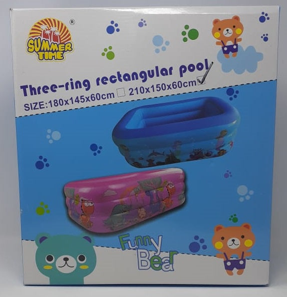 Pool Summer Time HY1502-4 Three Ring Rectangular 210X150X60CM