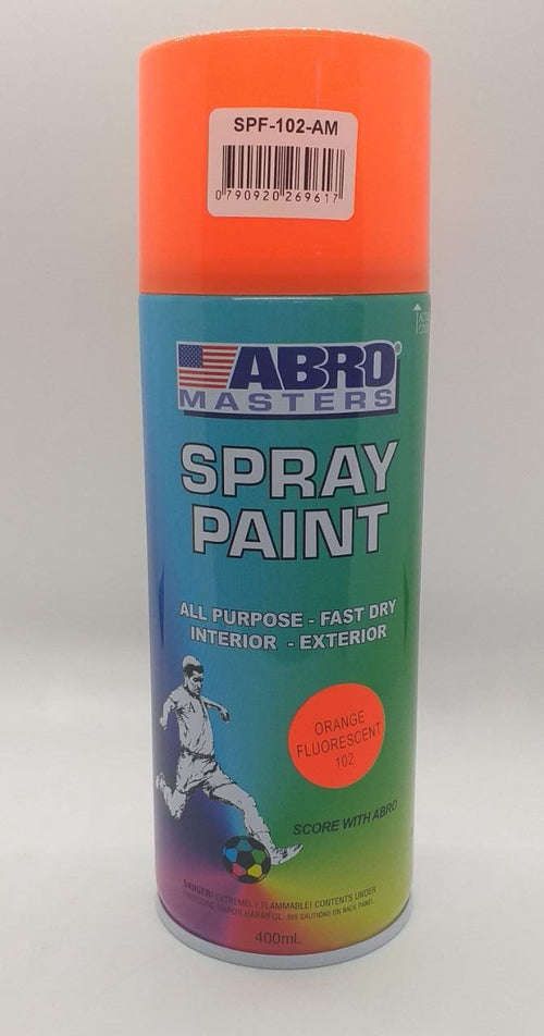 ABRO Tin Spray Orange Flourescent #102