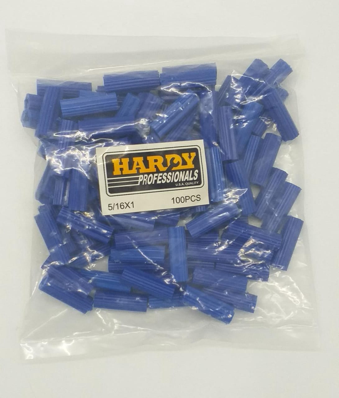 HARDY Wall Plug Blue 1" X 5/16" HARDY100PCS Pk