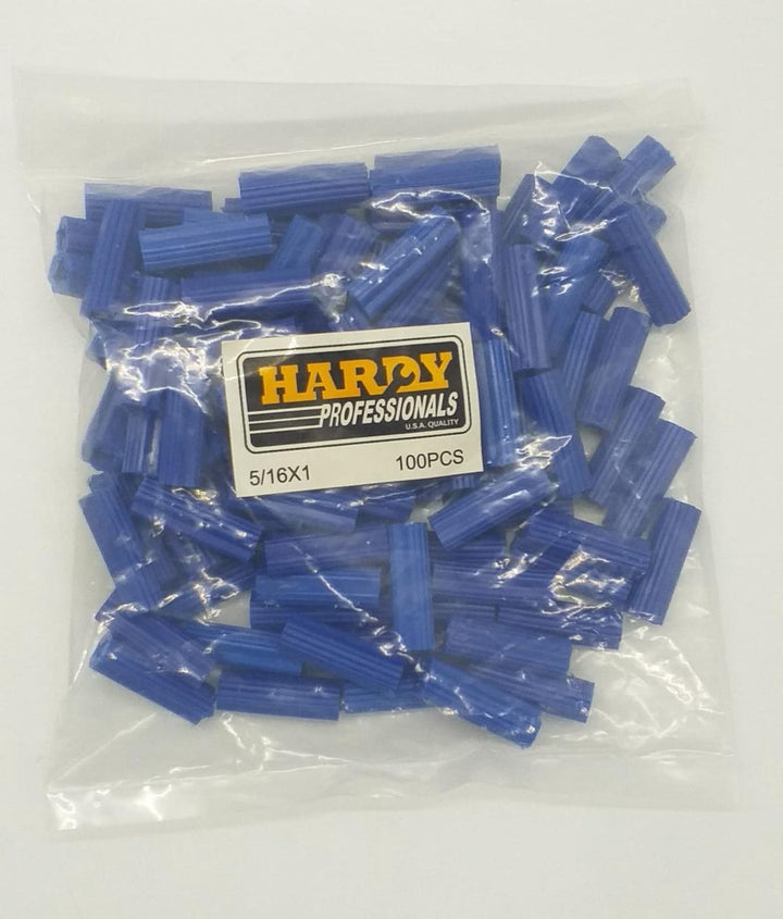 HARDY Wall Plug Blue 1" X 5/16" HARDY100PCS Pk