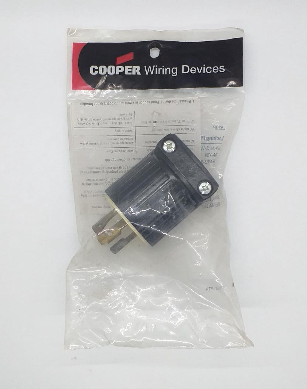 COOPER Plug 3 Pin 20AMPS L520P