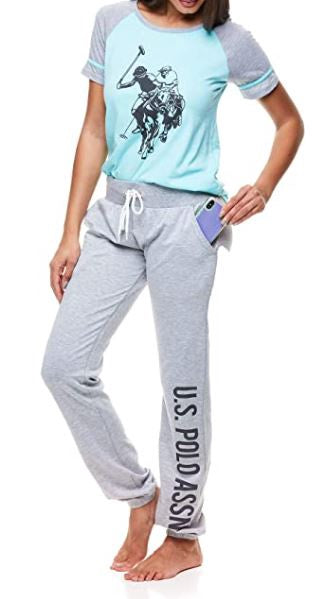 US POLO ASSN. Women PJ/LOUNGE Wear Set Us Polo Blue & Grey
