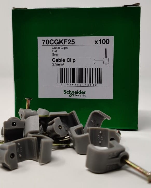 SCHNEIDER Cable Tower Clips 2.5MM Flat 70CGKF25 100PCS Box