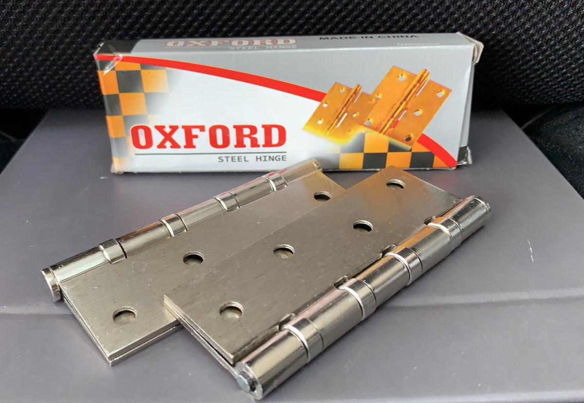 OXFORD Butt Hinges 4" X 3" Silver with Screw