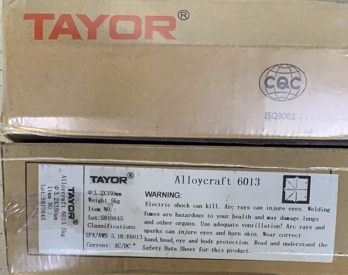 TAYOR Welding Rod #10 11LBS 3.2X350MM 5KG Alloycraft 6013