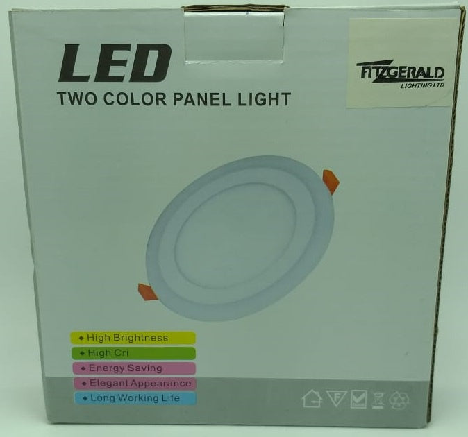 FITZGERALD LED Panel Light 2 Color 6W+3W White Box