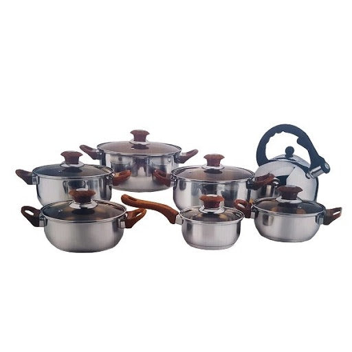 SANKEY Pot Set 13PCS W-1312SST S/T W/GLASS Co