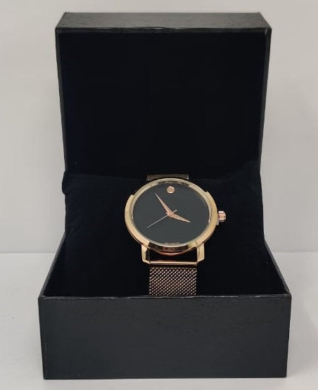 GENERIC Watch Fashion Men Rose Gold with Mesh Strap