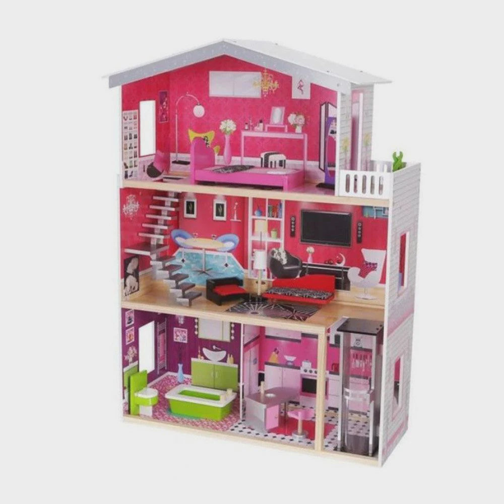 Toy Doll House Edufun 22046 Wooden Play Kitchen 82.5X32X115CM