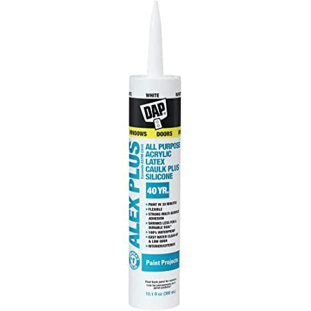 DAP Silicone Acrylic Latex Caulk White 10.1 Fl OZ