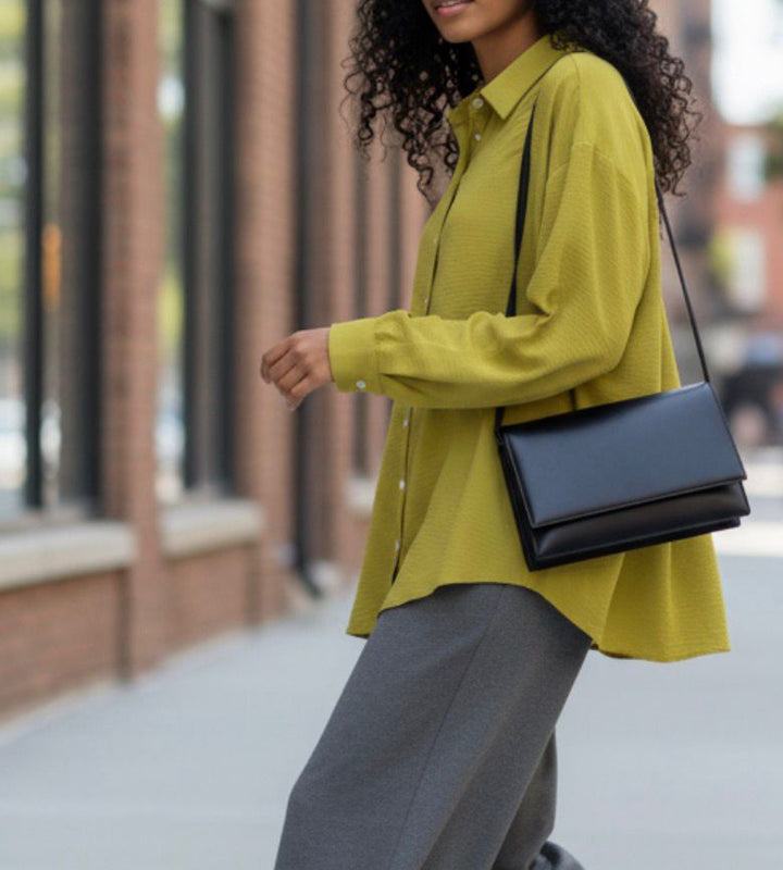 Top Blouse Plain Pink / Chartreuse