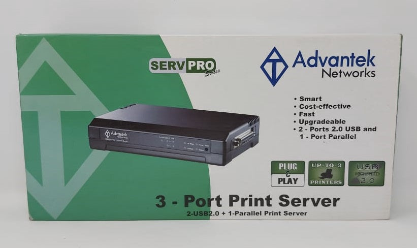 ADVANTEK Computer Print Server APS-U3100 Servpro 3 Port
