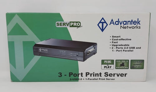 ADVANTEK Computer Print Server APS-U3100 Servpro 3 Port