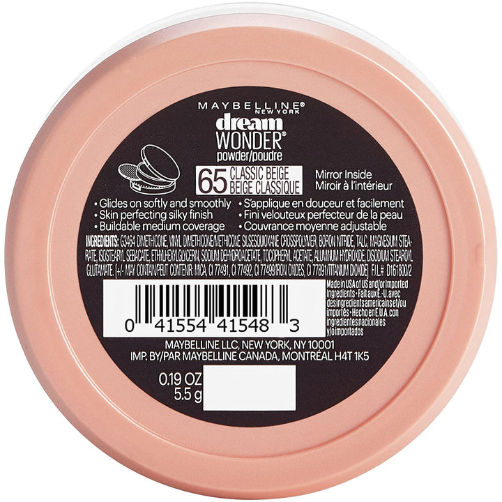 MAYBELLINE NEW YORK Makeup Powder Dream Wonder 0.19 OZ. / Coconut 95 / Classic Beige 65 / Classic Beige 65