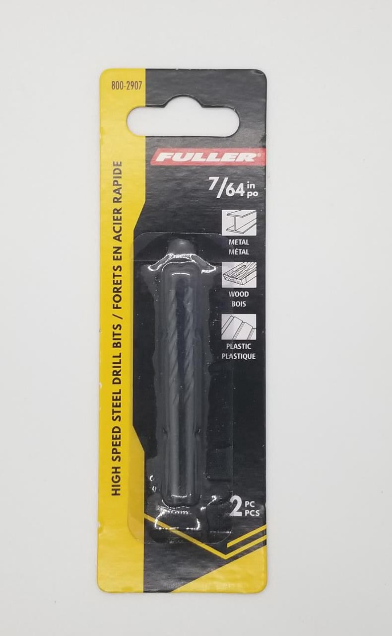 FULLER Drill Bit Metal 7/64" 2PCS 800-2907