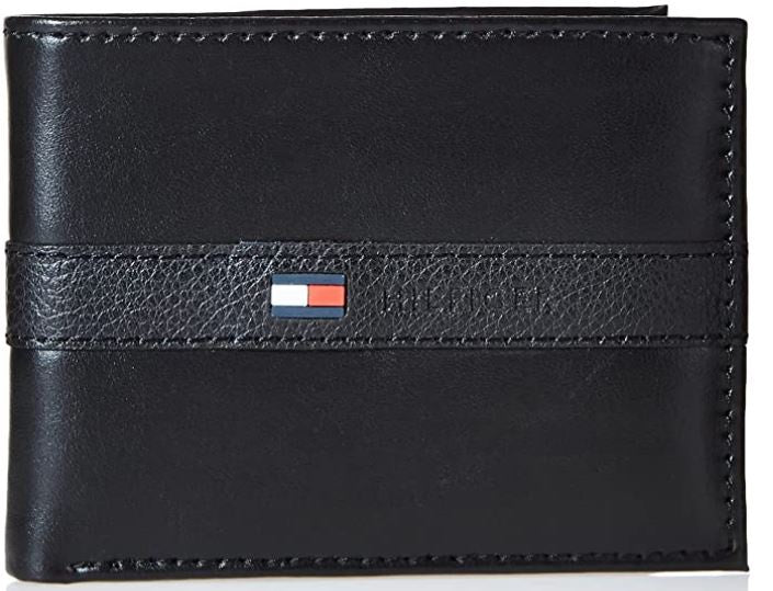 TOMMY HILFIGER Wallet Men's Leather Slim Bifold Black