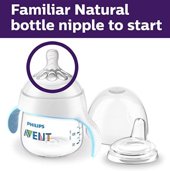 PHILIPS Baby Avent Natural Trainer Sippy Cup with Fast Flow Nipple and Soft Spout