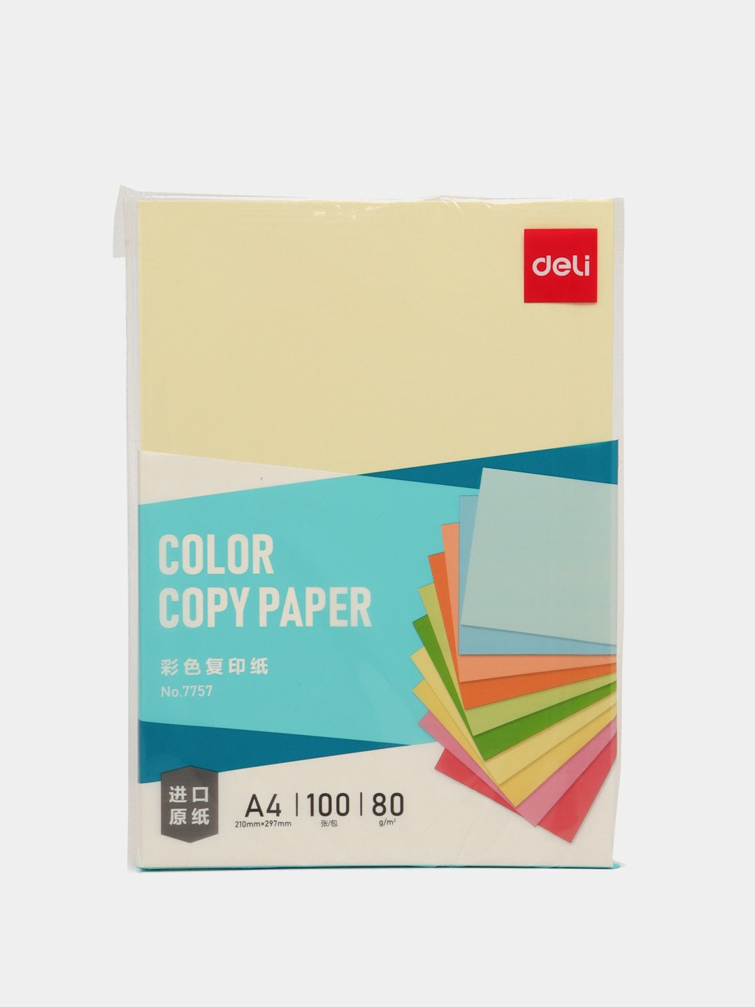 DELI Stationery Paper Color Copy 7757 A4 80G Light Yellow 100 Sheet Pack