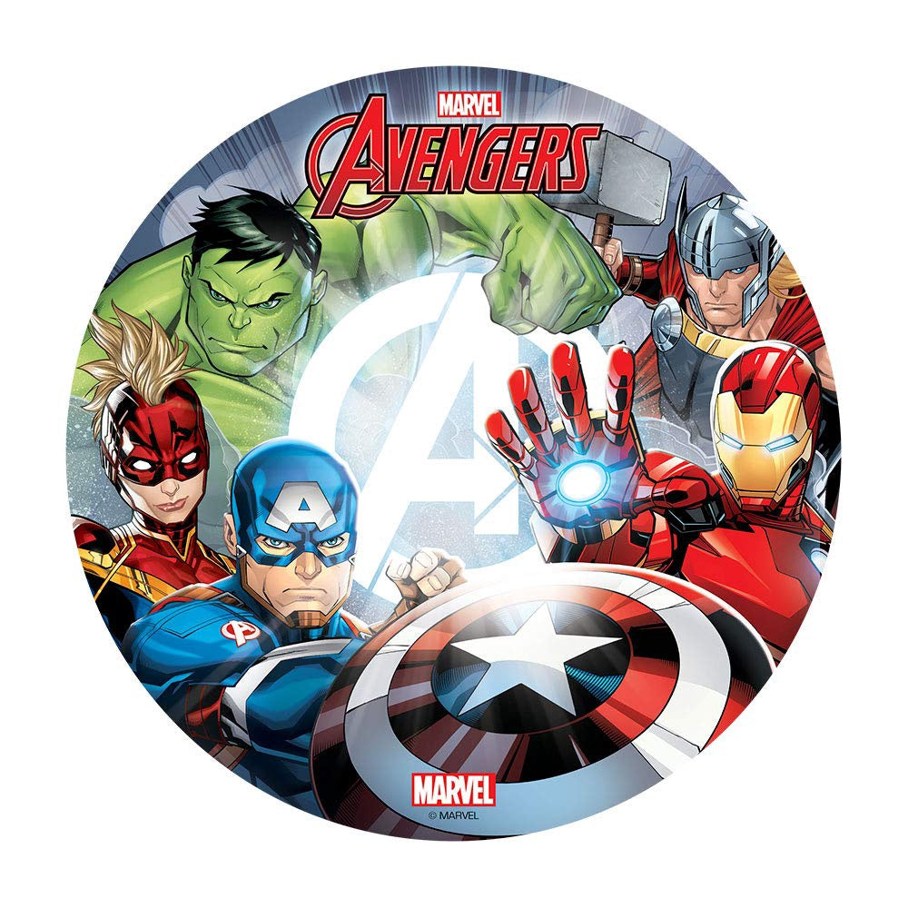DEKORA Baking Cake Topper Edible Image Marvel Avengers Round 8 Inch