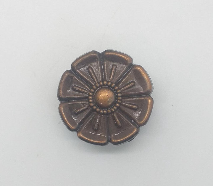 Draw Knob 15888 Bronze Flower Sm