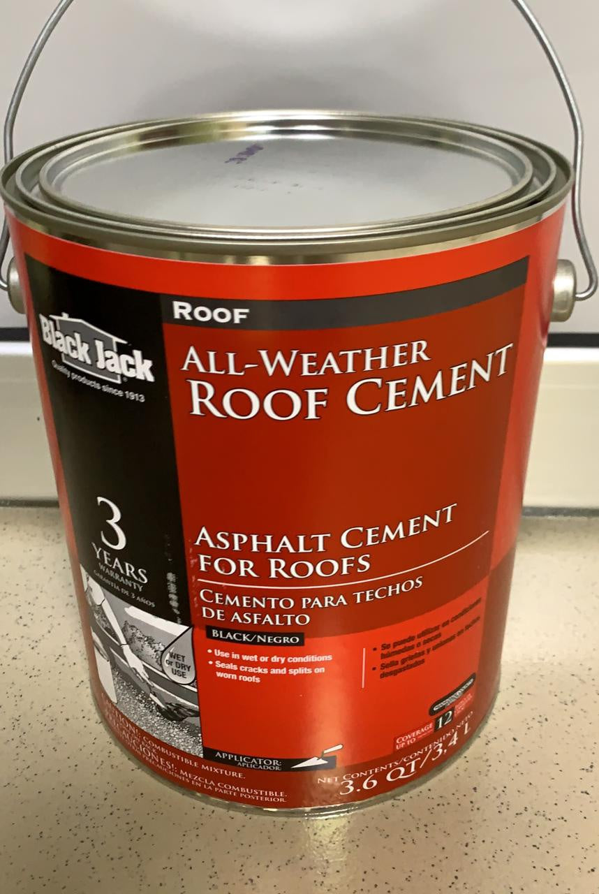 Roof Cement 1 Gal Ever Seal Black Jack
