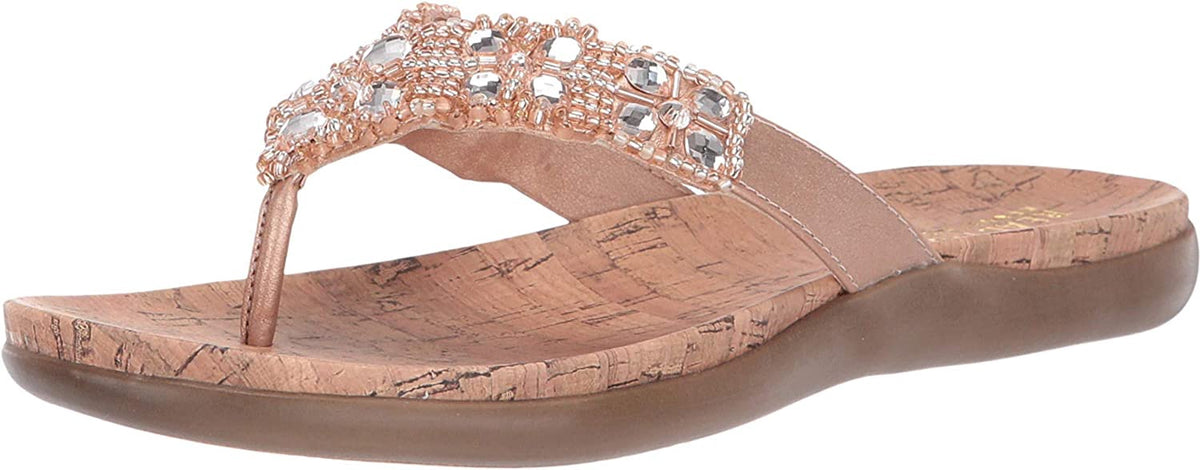 KENNETH COLE Footwear Reaction Women's GLAM-ATHON Thong Sandal Rose Gold