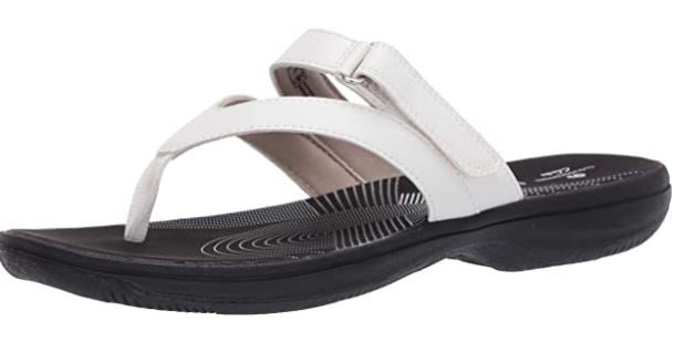 CLARKS Footwear Women's Brinkley Marin FLIP-FLOP White