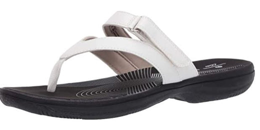 CLARKS Footwear Women's Brinkley Marin FLIP-FLOP White