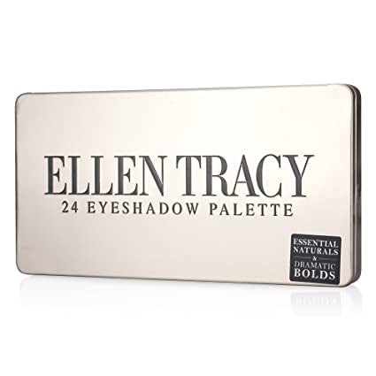 ELLEN TRACY Makeup Eye Shadow Palette with Mirror Women 24 Varied Shades From Natural to Bold IN Shimmery and Matte, Eyeshadow Shades