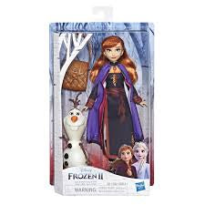DISNEY Toy Frozen Ii Anna Doll with Buildable Olaf Figure and Backpack Accessory