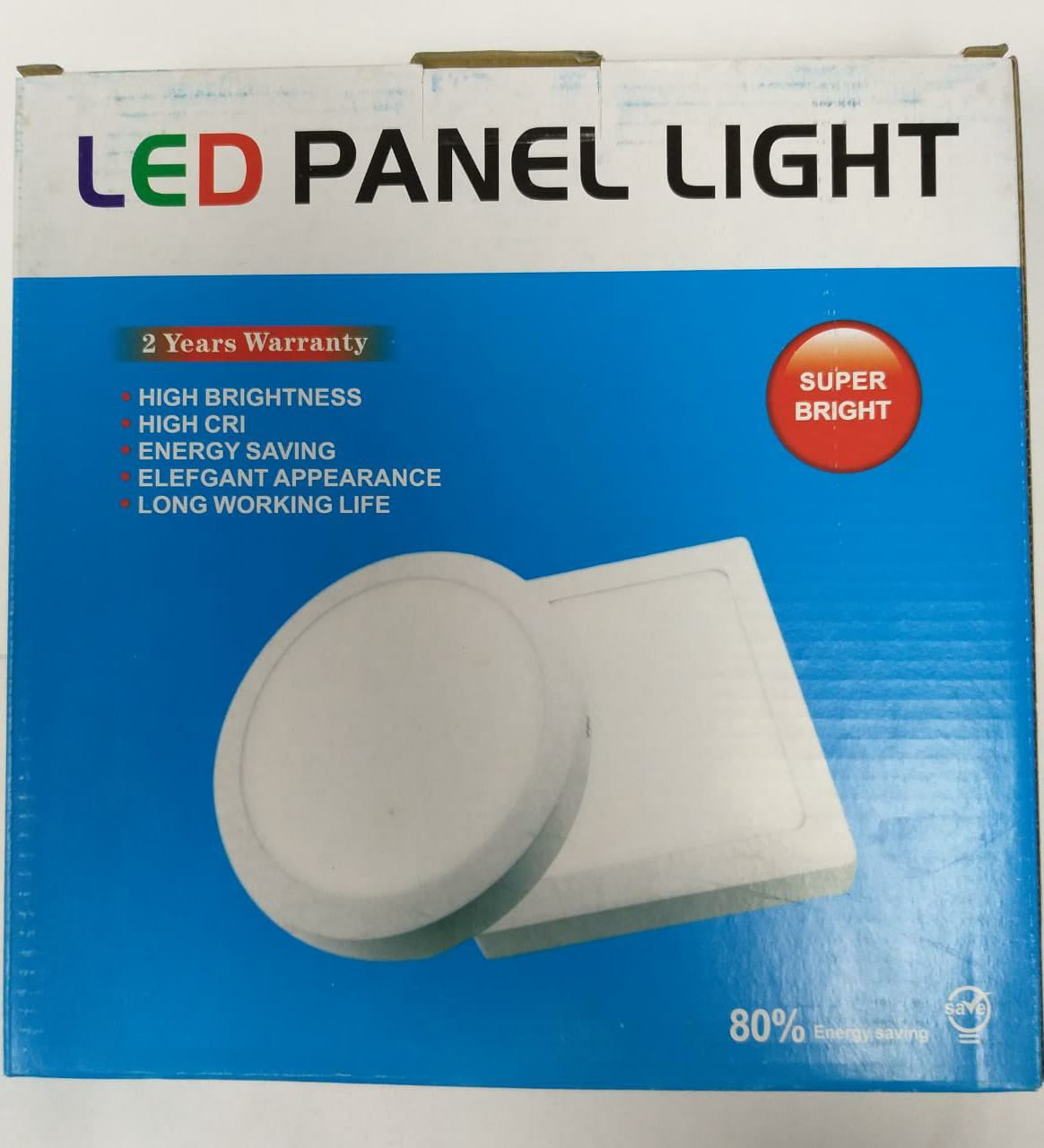 SUPER BRIGHT Light LED Panel 18W Square White Surface