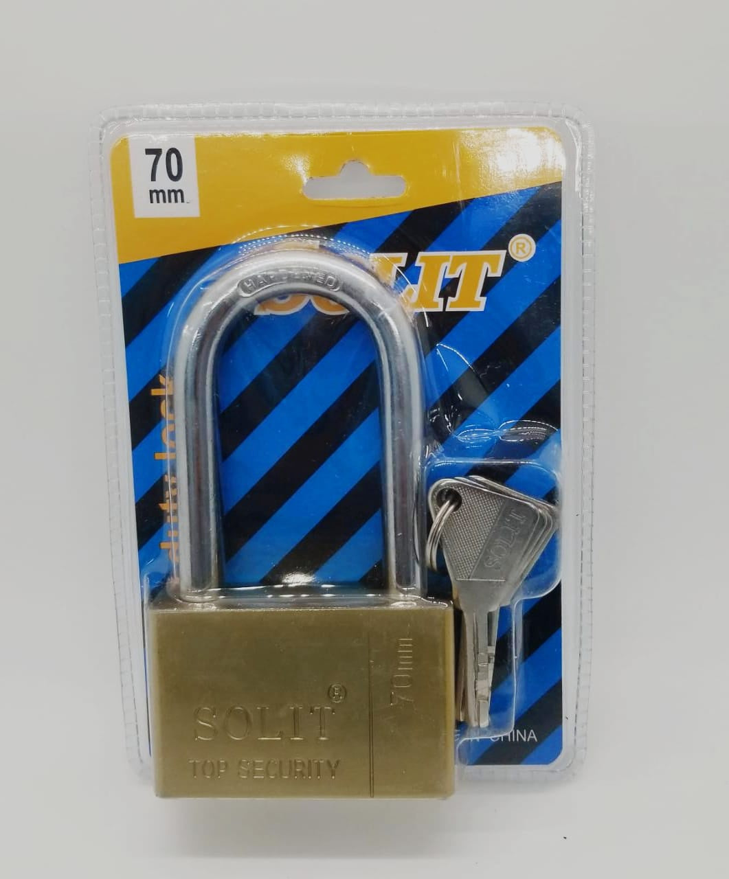 SOLIT Padlock 70MM Long Shackle Brass