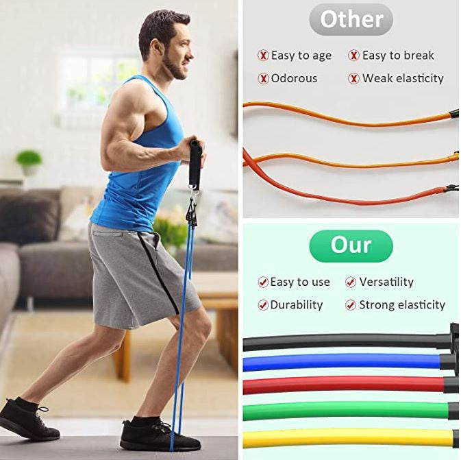 GMUDA Gym Resistance Band Set Stackable