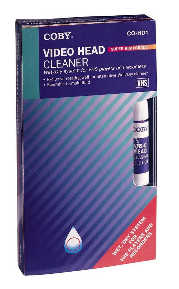 COBY Video Vhs Head Cleaner CO-HD1 Wet or Dry