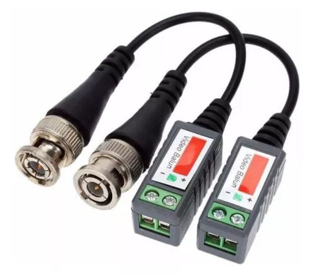 NIPPON AMERICA Plug Bnc Male with Cable Connector CC-VB2000CB Video Balun Via Utp CAT5/6 2PCS Pack Adaptor Na