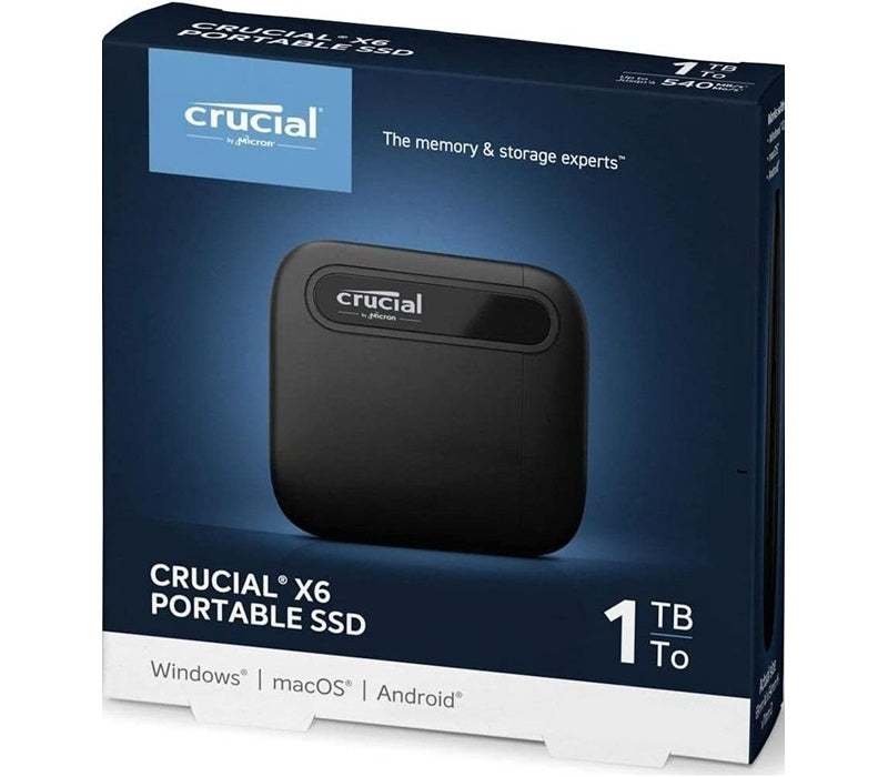 CRUCIAL Computer Hard Drive External X6 1TB Ssd Portable CT1000X6SSD9
