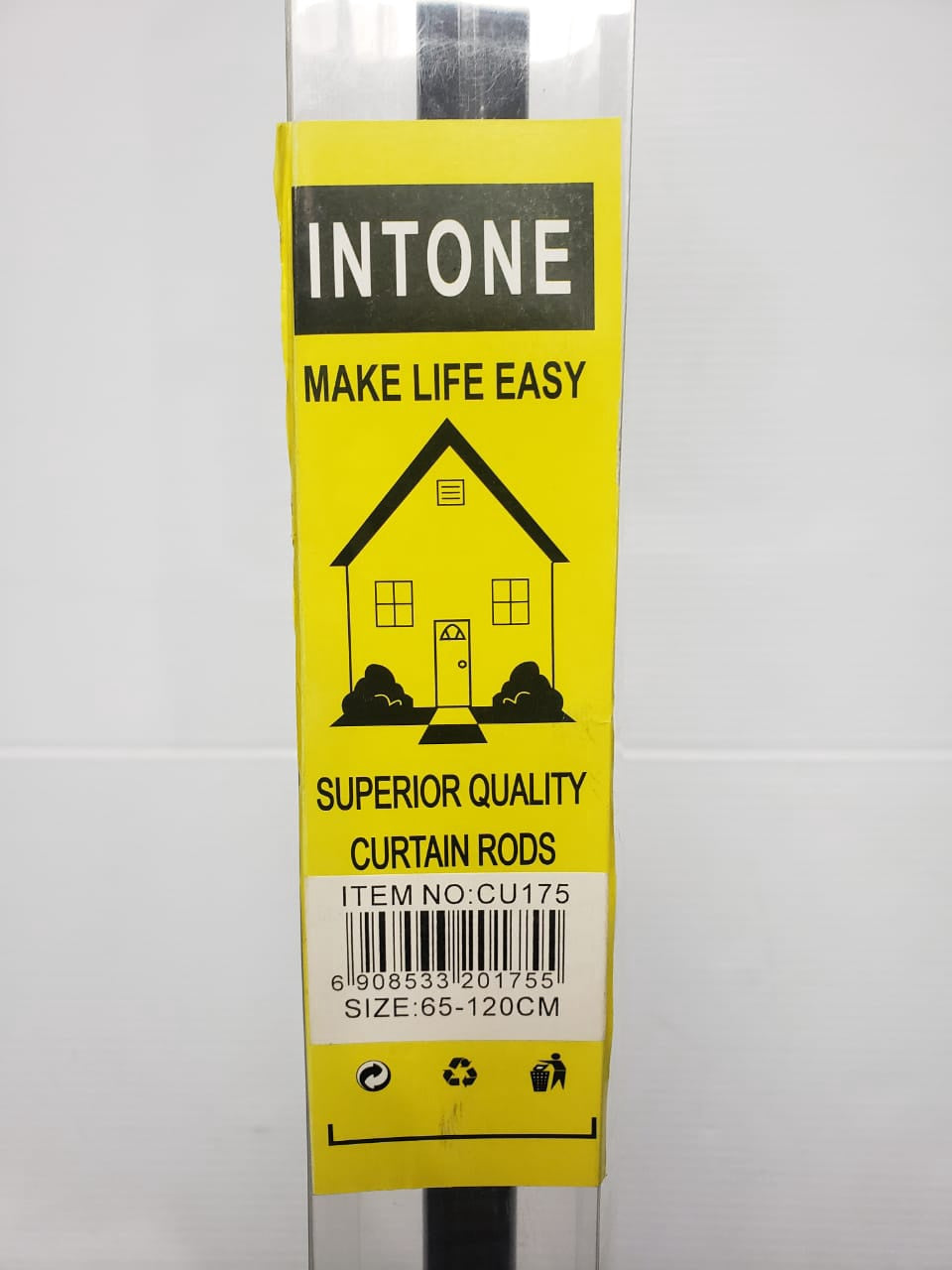 Curtain Rod Intone CU175 65-120CM Black