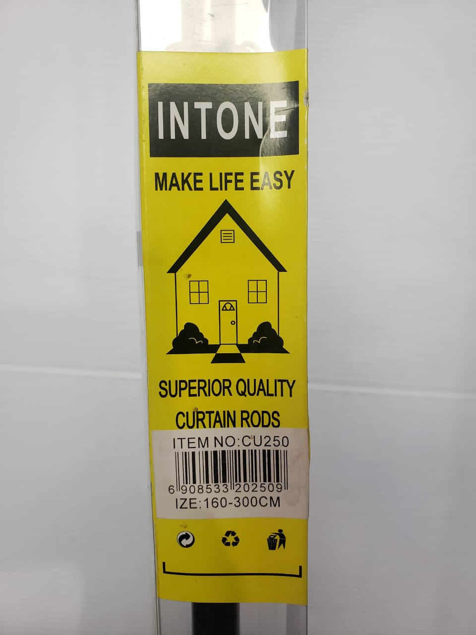 Curtain Rod Intone CU250 160-300CM Black