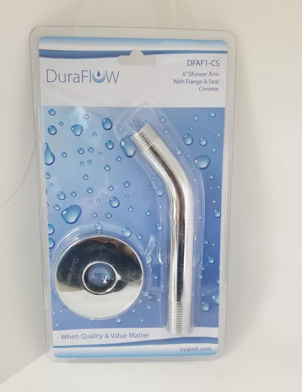 DURAFLOW Shower Arm W/FLANGE DFAF1-CS Chrome