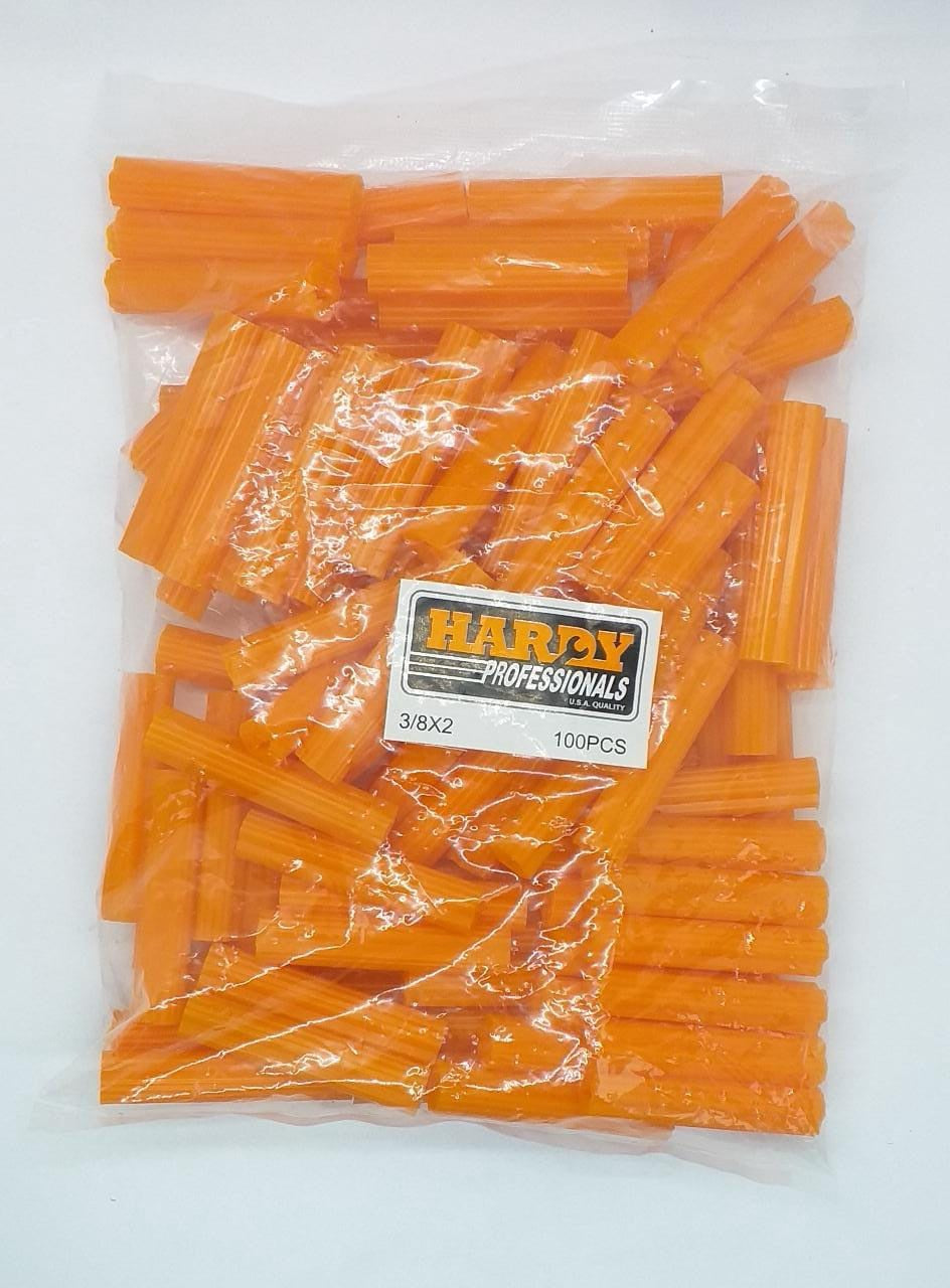 HARDY Wall Plug Orange 2" X 3/8" 100PCS Pk
